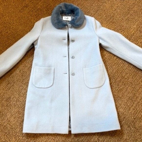 Il Gufo Girls Blue Wool Coat